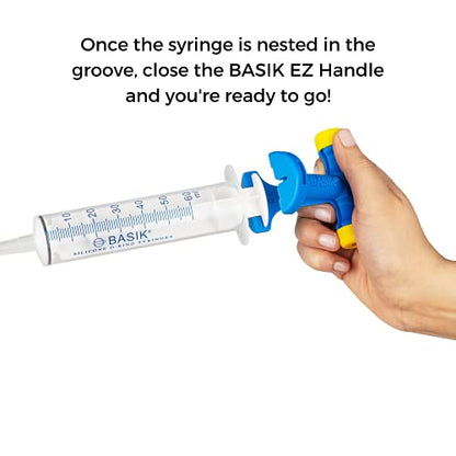 BASIK EZ Handle for Enteral Feeding Tube, Large - XLarge | Perfect for Tube Feeding, Syringe Not Included, Available in 2 Sizes - size: Large - XLarge