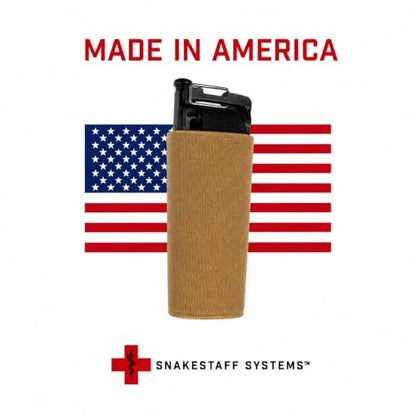 Snakestaff Systems Tourniquet Sleeve – Made in The USA | EDC Tourniquet Holder Pouch | Tactical TQ Holster Case for Duty Belt | Snakeskin Plus - color: Coyote Tan, size: Wide (1.5")