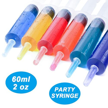 4 Pack 60mL Large Syringe for Liquid with Tip Cap, Plastic Liquid Syringes Individually Sterile Sealed - style: 60mL