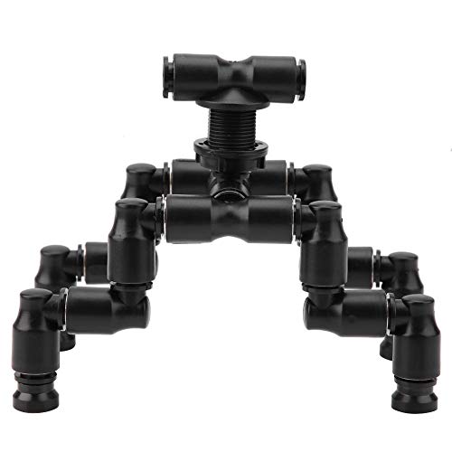 Bewinner Rainforest Pet Cooling Spray Nozzle, Detachable Nozzle Fogger Mist Sprinkler Adjustable Reptile Forest Super Fogger Mist System, Black