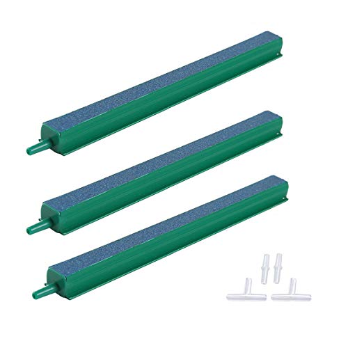 Fish Tank 8 inch Air Bubble 3-Piece Air Stone Bars for Aquarium | Air Stone Bar Hydroponics with Connectors - size: 8 inch 3 pcs