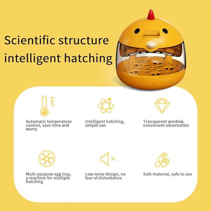Incubators for Hatching Eggs Portable Automatic Temperature Control Candler | Chicken and Duck Hatching Incubator for Brooder Quail Duck Turkey Pigeon Poultry Pheasant Partridge Home Classroom Lab
