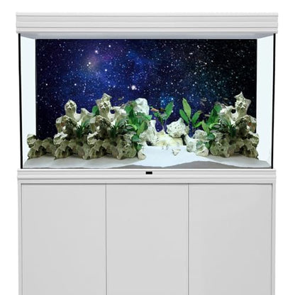 24x16 inches Galaxy Aquarium Backdrop Blue Starry Sky Fish Tank Background | AWERT Universe Space Nebula Stars Terrarium Background - size: 24x16in/60x40cm