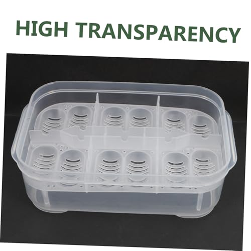 POPETPOP Tray Compartments Hatching Box for Snakes Geckos and Lizards Breeding for Reptiles