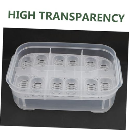 POPETPOP Tray Compartments Hatching Box for Snakes Geckos and Lizards Breeding for Reptiles