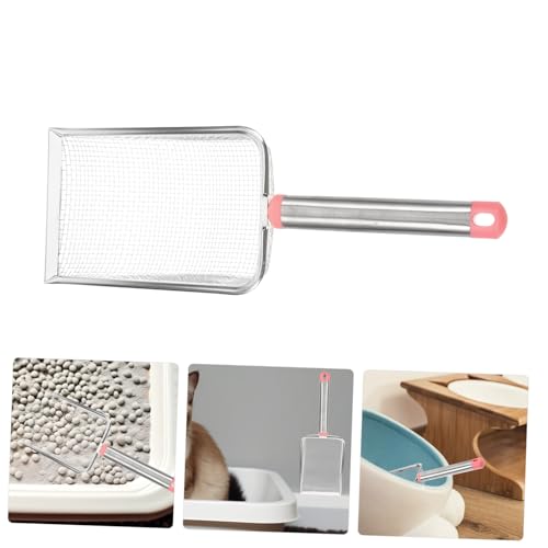 Sosoport Stainless Steel Cat Litter Scoop Mesh Design Litter Shovel for Easy Cleaning of Pet Waste for Cats and Reptiles Mesh