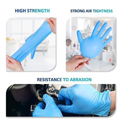 Nitrile Disposable Gloves,4mil-100 Count,Gloves Disposable Latex Free,Powder Free for Cooking,Household,Food safe - size: X-Large, style: Blue of 100
