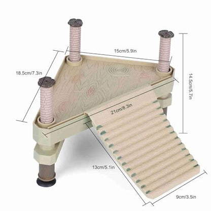Floating Platform Ramp Ladder Terrarium Tank Ornament Turtle Platform for Small to Medium Reptiles
