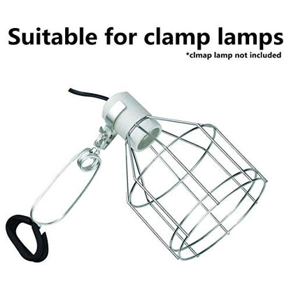 Pack of 2 Adjustable Heat Lamp Clip Stand Fixture for Reptile Heat Lamp, Flexible Reptile Dome Clamp Lamp Holder for Ceramic Heat Emitter & Reptiles Baking Heat Lamp Bulb