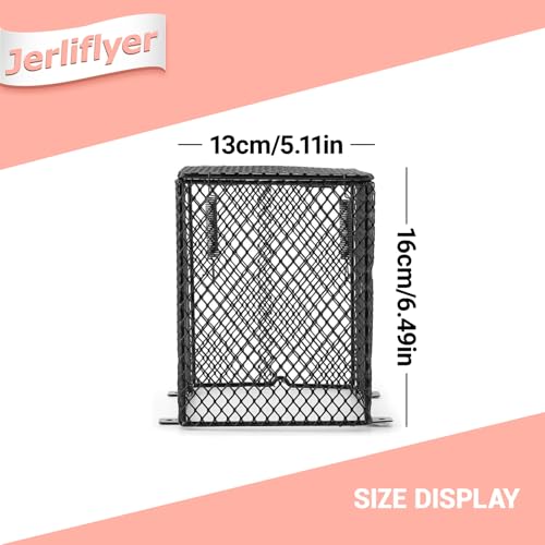 Reptile Lamp Cover, Heater Guard Heat Protector Anti Scald Cover Mesh Cage Heating Lampshade Ceramic Light Bulb Enclosure for Terrarium Chameleon Lizards Snakes (Square) - size: square