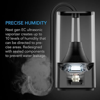 AC Infinity CLOUDFORGE T3, Plant Humidifier 4.5L with VPD Humidity Controls | 10-Level Precision Vaporizer, Extendable Targeting Hose and No-Leak Seal for Grow Tents - size: 4.5L Plant Humidifier