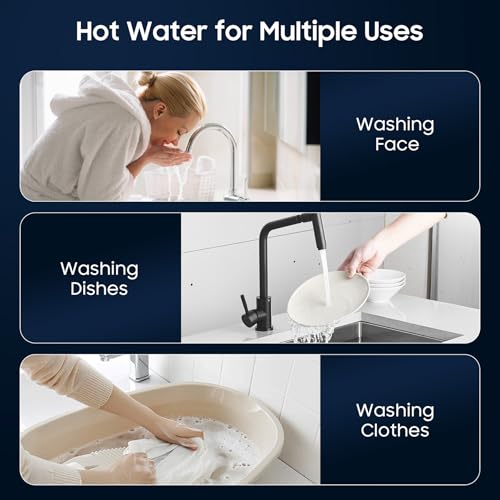 4.0-Gallon Electric Mini Tank Water Heater, 1500W Instant Under Sink Hot Water Heater, Compact Point-of-Use Design for Kitchen, Bathroom, RV, Wall or Floor Mount, Adjustable Temperature - style: 4.0 Gallon