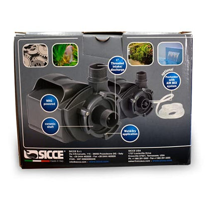 Sicce Multi Quiet 2500 Submersible Water Pump 715 GPH Adjustable Flow for Aquariums, Pond, Water Garden & Hydroponics - size: 715 GPH