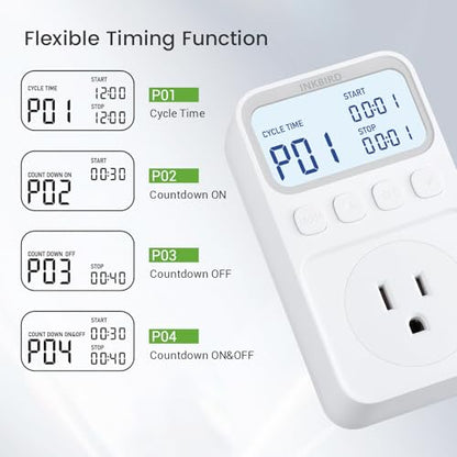 INKBIRD Plug in Thermostat 15A 1800W, Programmable Heating Cooling Digital Temperature Controller Timer for Window A/C Fan Heater Greenhouse Homebrewing Reptile - size: 1800W 15A