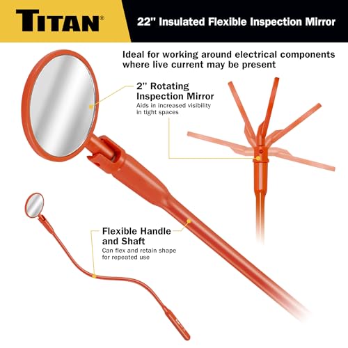 Titan 71101 22-Inch Insulated Flexible Inspection Mirror