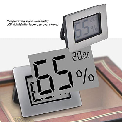 GLOGLOW Mini Hygrometer Thermometer, Indoor Humidity Gauge Monitor | Embedded Design LCD Electronic Digital Hygrometer for Cigar Box, Guitar Case, Jars, Wine Cabinet, Greenhouse, Cellar