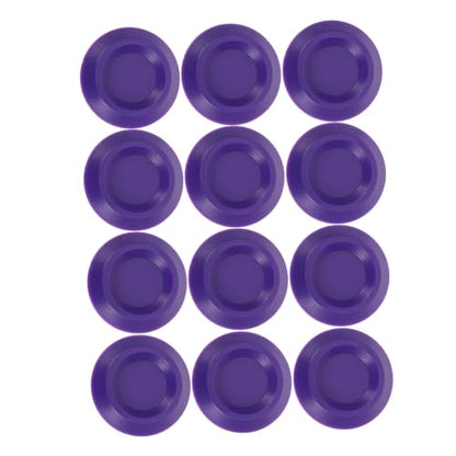 Toyvian 12pcs Plastic Reptile Feeding Bowls Nontip Base and Hygienic Design, Small Animal Food Dish for Reptile Terrarium and Travel Use, Purple Color
