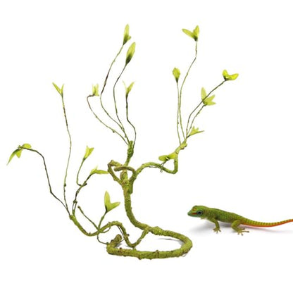 MiOYOOW Reptile Climbing Branch, Bendable Bearded Dragon Jungle Vines Flexible Terrarium Plants Decor for Lizards Tortoises Snakes Frog Geckos
