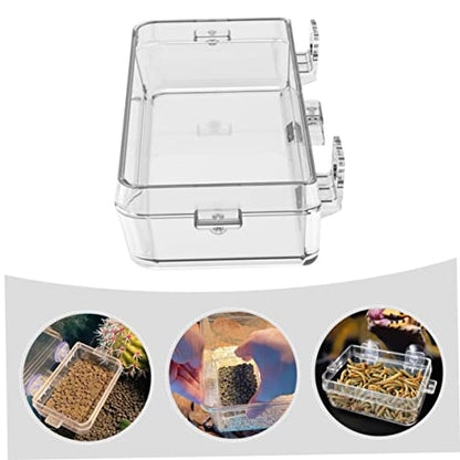 Crested Gecko Food Dish Escape Feeder Suction Cup for Reptile Habitat Accessories
