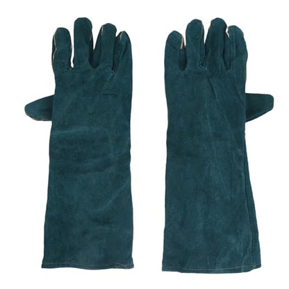 Dioche Dog Training Protective Gloves, 23.6 Inch Long Sleeves Bite Proof Gloves for Cat Reptile Snake Lizard Falcon, Heat BBQ Gloves with Cowhide PU Leather Lining, Ideal