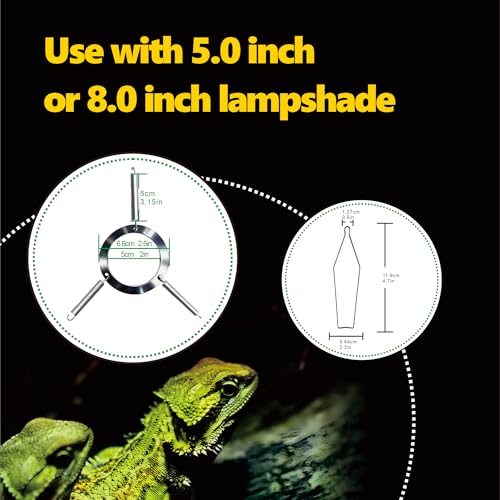 Upgraded Mounting Spring Clips for Reptile Habitat Lighting Domes (2 Pack) - Universal Terrarium Lid Clamps, Secure Heat Lamp Dome Lock Stainless Steel Material - size: 2Pack