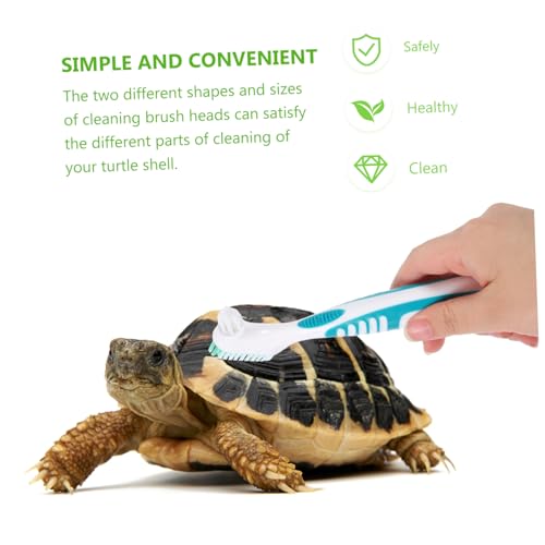 balacoo 2pcs Turtle Supplies Turtle Shell Cleaning Brush Tortoise Shell Mud Clean Brush for Fish Tank Reptile Terrarium - color: Multi