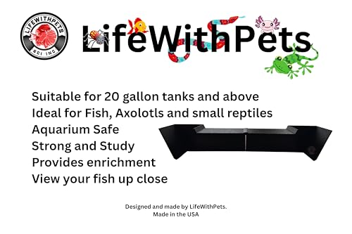 Extra Large Aquarium Fish Tunnel Decoration | Cave Hide Ideal for Fish Axolotls and Small Reptiles | Under Gravel Hideout