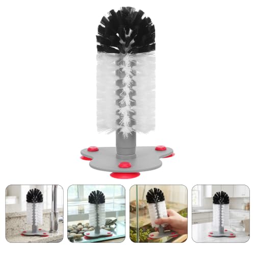 Turtle Shell Cleaning Brush with Suction Cups Abs Material 2pcs Soft Bristles for Effective Shell Scrub, Prevents Slipping for Reptiles and Tortoises for Aquarium and Tank Use