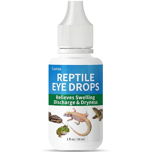 Lunza Reptile Eye Drops 30ml, Cleanses & Moisturizes, for Bearded Dragons, Turtles, Snakes, Lizards & Amphibians, with Manuka Honey & Hyaluronic Acid