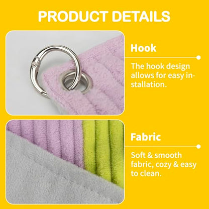 BESNEW Enlarged Guinea Pig Hammock,Bunny Ferret Hamster Small Animal Hammock for Hiding Sleeping,Wooden Guinea Pig Hammock Accessories - style: Hammock