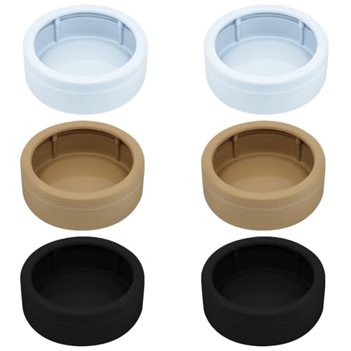 6Pcs Dish Reptile Food Worm Water Feeder, Escape Proof Feeding Bowl for Bearded Dragon Jumping Spider Gecko Lizard Chameleon, Anti-Spill Plastic Mealworm Cup, 2.83 Inch, 3 Colors