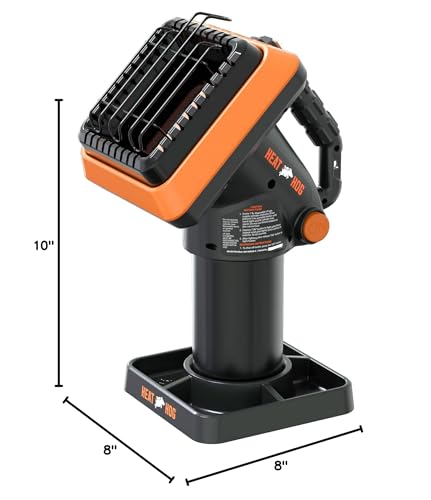 Heat Hog 4,000 BTU Portable Propane Radiant Space Heater, Indoor, Outdoor, Garage, Camping, Outdoor Sports, Boating, RVs, Angled Design, Gas Powered - size: 4,000 BTU