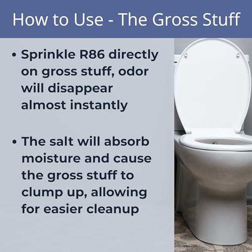 R86 Industrial All-Out Odor Eliminator, Removes Dead Animal Odor, Skunk Odor, Urine, Poop, Musty Basement & More – Natural Formula, Use Wet or Dry, Biodegradable