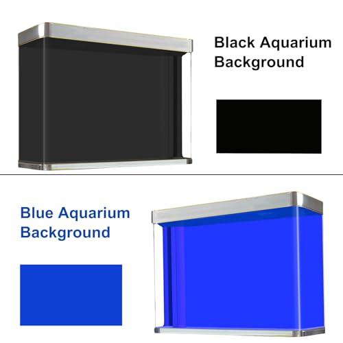 ELEBOX Aquarium Background Blue Black Fish Tank Background Wallpaper Double-Sided Aquarium Backing Paper, Aquarium Decorations for 10 Gallon 20 Gallon Aquarium 15.7" x 32.3" - size: 15.7" H x 32.3" L