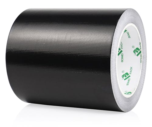 BOMEI PACK Adhesive Black Aluminum Foil Heat Shield Tape Barrier 5in x 66ft, Fiberglass Thermal Insulation Reflective Material High Temp Protection 1 Pack - size: 5inch x 66ft