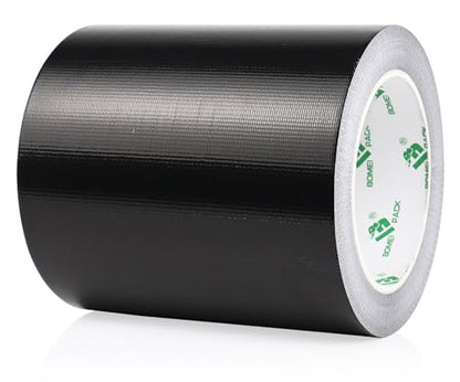 BOMEI PACK Adhesive Black Aluminum Foil Heat Shield Tape Barrier 5in x 66ft, Fiberglass Thermal Insulation Reflective Material High Temp Protection 1 Pack - size: 5inch x 66ft