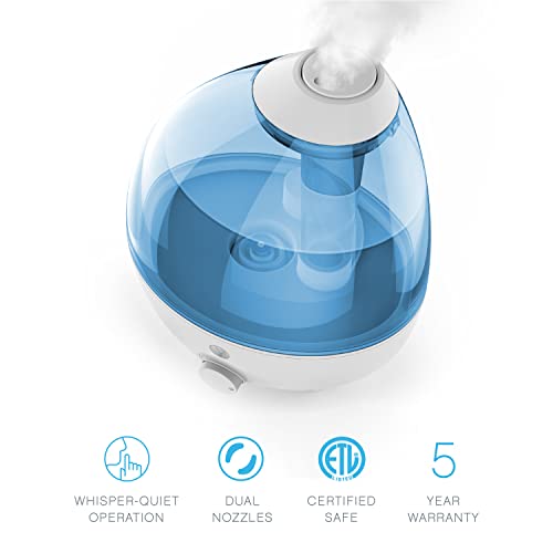 Pure Enrichment MistAire XL Ultrasonic Cool Mist Humidifier - All Day Operation for Large Rooms, 1 Gallon Tank, Variable Mist Control, Automatic Shut-Off, Whisper Quiet, and Optional Night Light - size: MistAire XL (Extra Large)
