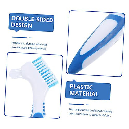 balacoo 2pcs Turtle Shell Cleaning Brush for Aquarium Supplies Tank Cleaner Turtle Accessories - color: Blue