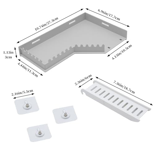 No-Drill Climbing Platform with Ramp, Hermit Crab Climbing Wall & Hideout, Multi-Level Platform with Ladder, No-Tools Mounting for Geckos, Small Lizards, Hamsters, Grey - color: Gray