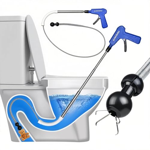 Toilet Snake Drainage Blockage Remover - Flexible Gripper to Retrieve Lost Items & Clean Minor Blockages - Quick Fix for Drain Problems，An Economical Solution for Every DIY Plumber