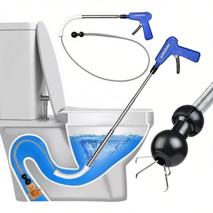 Toilet Snake Drainage Blockage Remover - Flexible Gripper to Retrieve Lost Items & Clean Minor Blockages - Quick Fix for Drain Problems，An Economical Solution for Every DIY Plumber