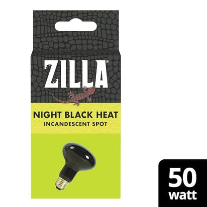 Zilla Incandescent Spot Bulb, for Nocturnal Reptile Species, Night Black - size: Pack of 1, style: Night Black (50W)