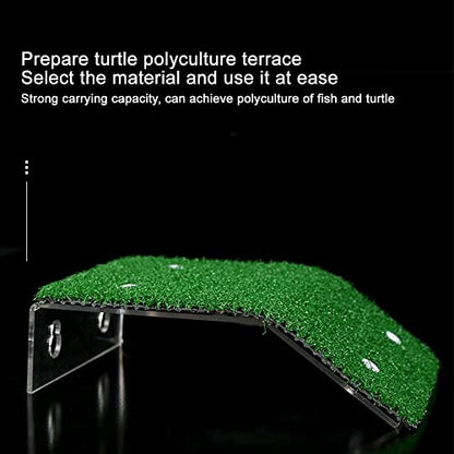 Turtle Basking Platform Slope Habitat Decor Reptile Resting Drying Platform Floating Island Moss(S)