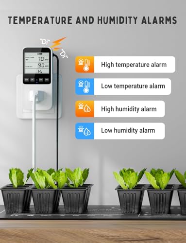 INKBIRDPLUS Temperature and Humidity Controller, Temperature Humidity Alarms, Ideal for Greenhouses, Reptiles, Incubators, Home Brewin