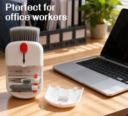 9-in-1 Keyboard Cleaning Kit for Laptop, Phone, Screen | Includes soft brush, and port tool. Cleans screens, earbuds, and charging cases. Safe for MacBook & AirPods.