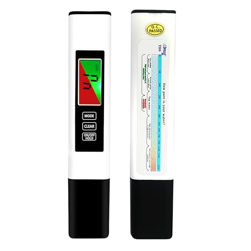 4 in 1 TDS Meter Digital Water Tester - Professional Testing for Drinking Water, RO/DI System, Aquariums, etc, Accurate and Reliable TDS EC & Temp(°C,°F) Meter - 0-9990ppm - New 2025 - style: 3 in 1 liquid tester