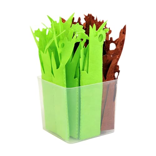 Reptile Humidifier Portable Felt Plants Humidifying System Imitation Plants Humidifier Water Basin Environmental Air Humidity Supplies with Purified, Green Brown - color: Green Brown