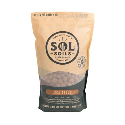LECA Balls - Lightweight & 100% Natural Hydroponic Clay Pebbles for Plants - Soil Amendments to Improve Drainage, Aeration, and Support Healthy Root Growth - 2 Quarts