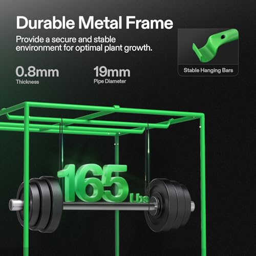 VIVOSUN S558 5x5 Grow Tent 60"x60"x80" High Reflective Mylar Tent | Wide Observation Window & Removable Floor Tray, 100% Reflective Mylar Interior, Sturdy Steel Frame for Plant Grow Setup - size: 60"x60"x80"