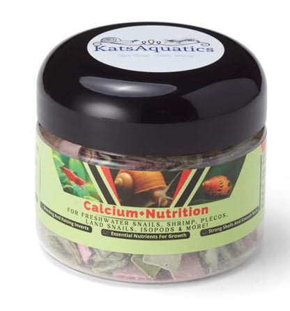 Calcium + Nutrition - For Breeding, Strong Shells, Healthy Molts, 100% Natural, Does Not Dissolve in Water, Fast Sinking For Aquatic Shrimp, Snails, Plecos and more! Biologist Made in USA